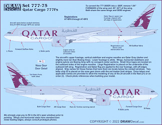 Qatar Cargo 777Fs – DRAW Decal